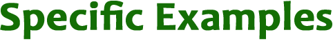 Specific Examples